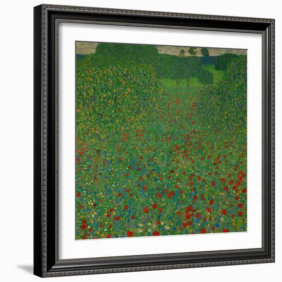 A Field of Poppies, 1907-Gustav Klimt-Framed Giclee Print