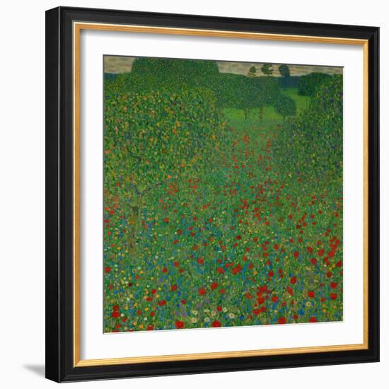 A Field of Poppies, 1907-Gustav Klimt-Framed Giclee Print