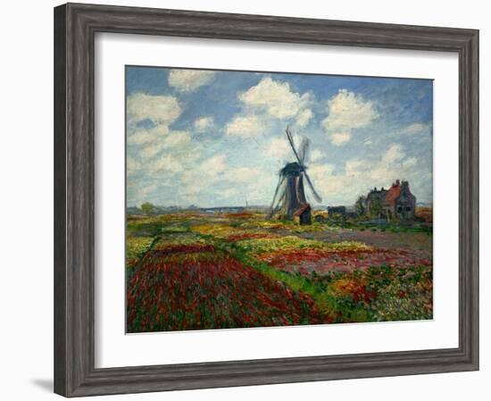 A Field of Tulips in Holland, 1886-Claude Monet-Framed Giclee Print