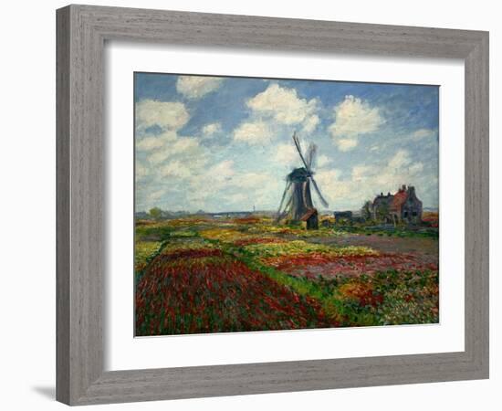 A Field of Tulips in Holland, 1886-Claude Monet-Framed Giclee Print