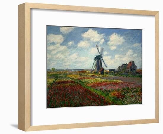 A Field of Tulips in Holland, 1886-Claude Monet-Framed Giclee Print