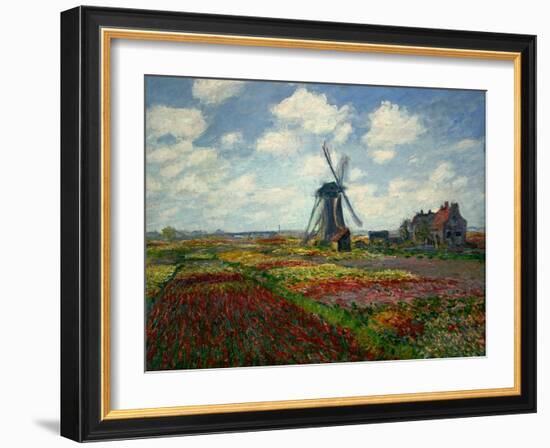 A Field of Tulips in Holland, 1886-Claude Monet-Framed Giclee Print