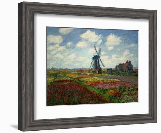 A Field of Tulips in Holland, 1886-Claude Monet-Framed Giclee Print