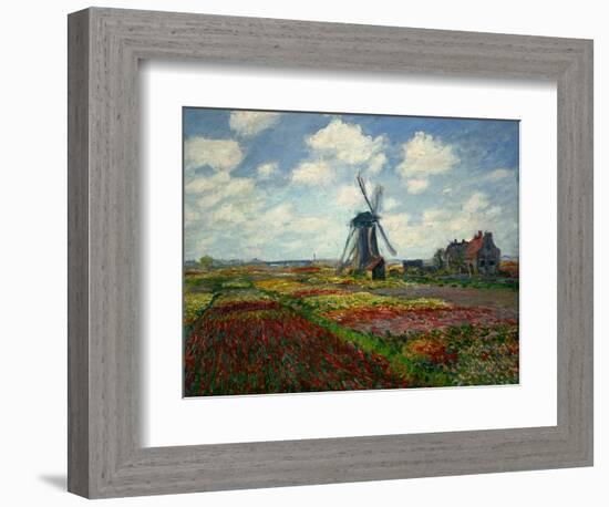 A Field of Tulips in Holland, 1886-Claude Monet-Framed Giclee Print