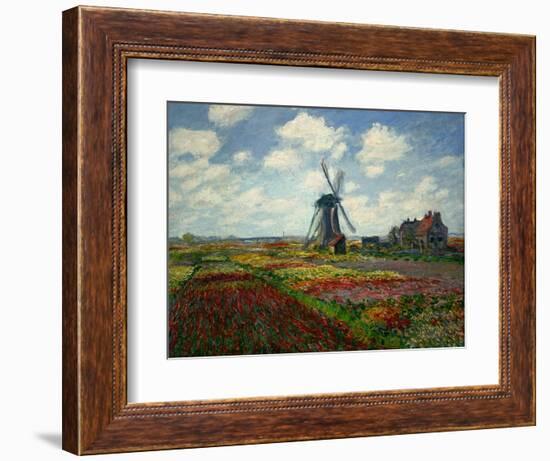 A Field of Tulips in Holland, 1886-Claude Monet-Framed Giclee Print