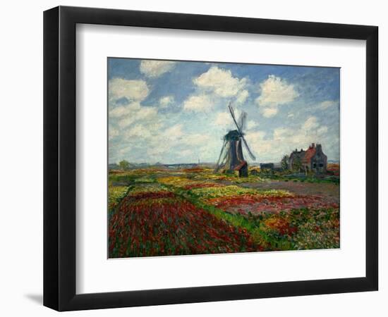 A Field of Tulips in Holland, 1886-Claude Monet-Framed Giclee Print