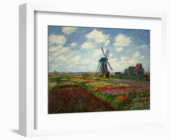 A Field of Tulips in Holland, 1886-Claude Monet-Framed Giclee Print