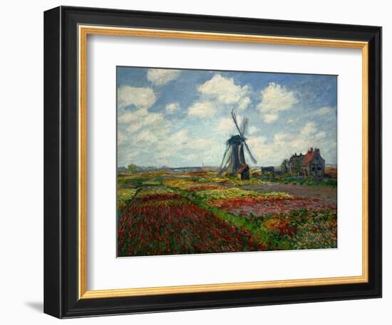 A Field of Tulips in Holland, 1886-Claude Monet-Framed Giclee Print