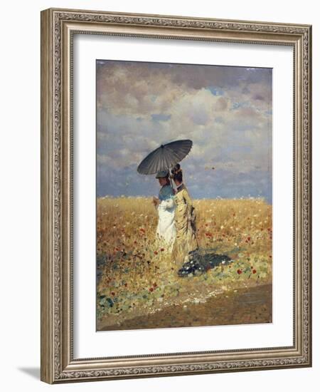 A Field of Wheat-Giuseppe De Nittis-Framed Giclee Print