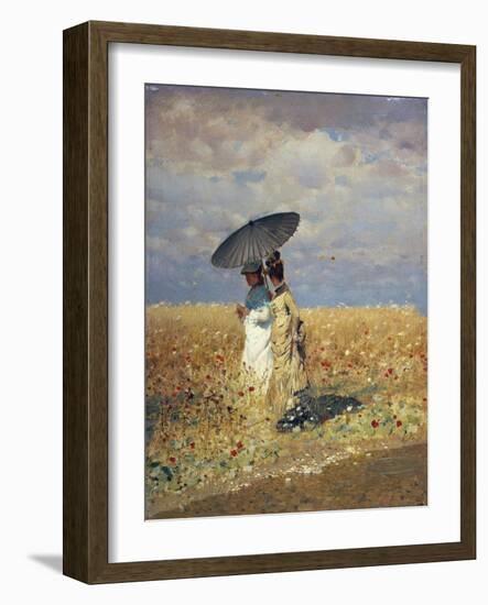 A Field of Wheat-Giuseppe De Nittis-Framed Giclee Print