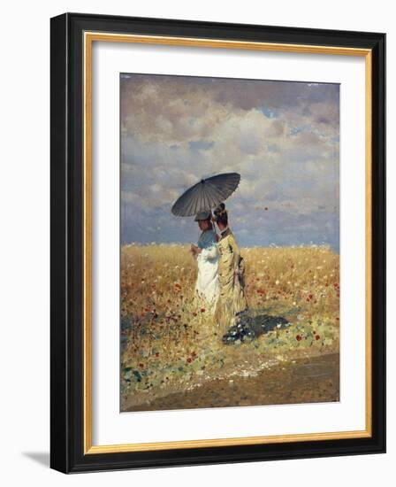 A Field of Wheat-Giuseppe De Nittis-Framed Giclee Print