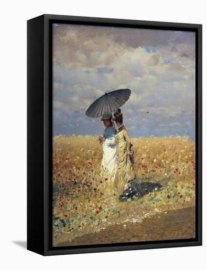 A Field of Wheat-Giuseppe De Nittis-Framed Premier Image Canvas