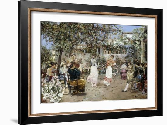 A Fiesta on a Sevillan Terrace, 1891-Jose Gallegos Y Arnosa-Framed Giclee Print