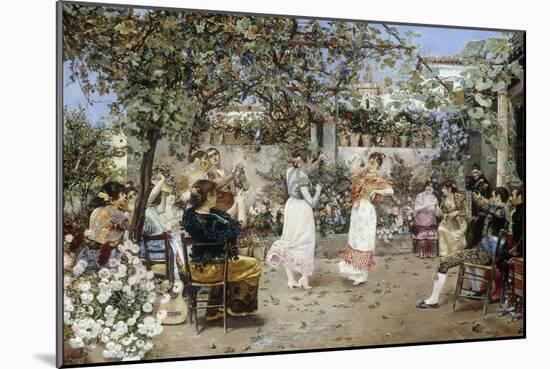 A Fiesta on a Sevillan Terrace, 1891-Jose Gallegos Y Arnosa-Mounted Giclee Print