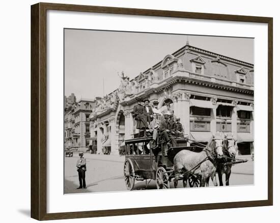 A Fifth Avenue Stage, New York-null-Framed Photo