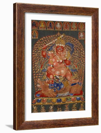 A Fine, and Rare and Important Large Imperial Embroidered Silk Thanka-null-Framed Giclee Print