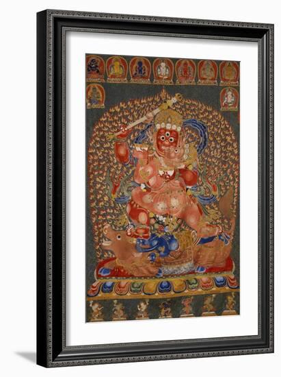 A Fine, and Rare and Important Large Imperial Embroidered Silk Thanka-null-Framed Giclee Print