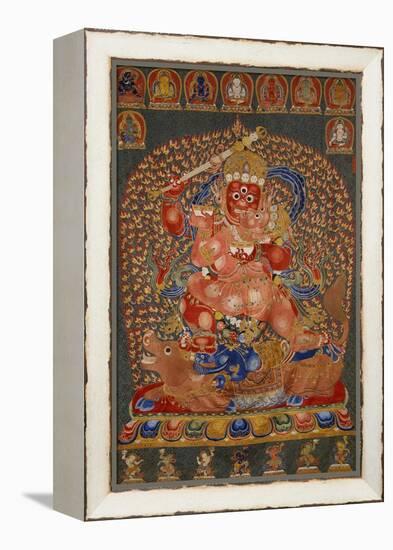 A Fine, and Rare and Important Large Imperial Embroidered Silk Thanka-null-Framed Premier Image Canvas