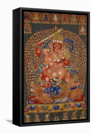 A Fine, and Rare and Important Large Imperial Embroidered Silk Thanka-null-Framed Premier Image Canvas