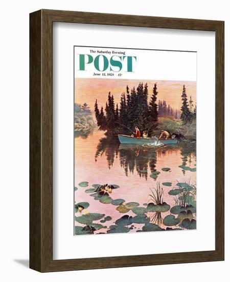 "A Fine Catch" Saturday Evening Post Cover, June 13, 1959-John Clymer-Framed Giclee Print