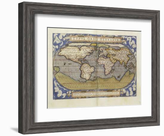 A Fine Coloured Copy, of the Third Edition of the Theatrum in French, circa 1587-Abraham Ortelius-Framed Giclee Print