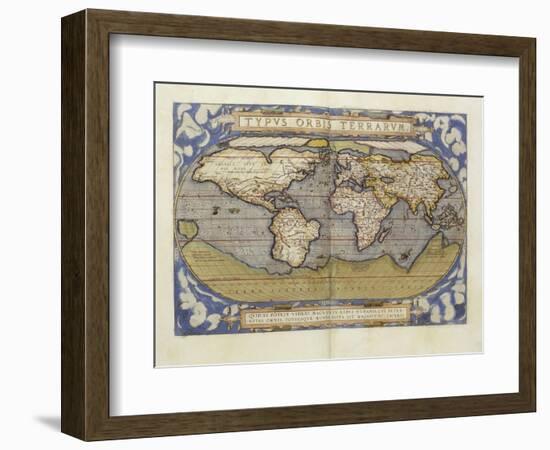 A Fine Coloured Copy, of the Third Edition of the Theatrum in French, circa 1587-Abraham Ortelius-Framed Giclee Print