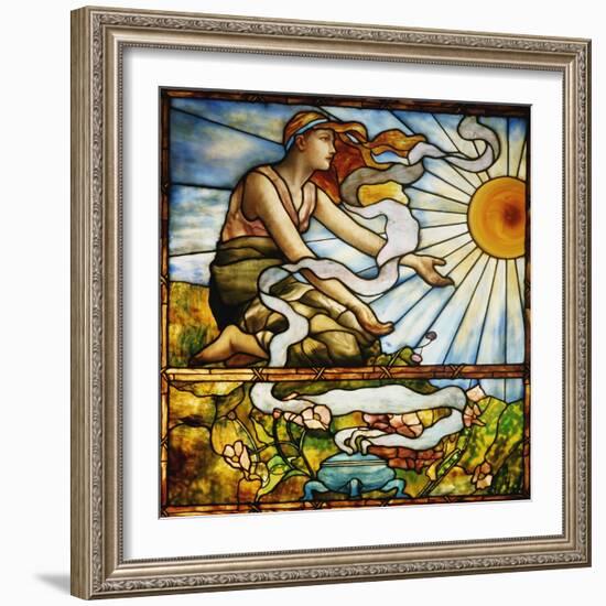 A Fine Leaded and Plate Glass Window, circa 1895-Tiffany Studios-Framed Giclee Print