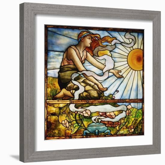 A Fine Leaded and Plate Glass Window, circa 1895-Tiffany Studios-Framed Giclee Print