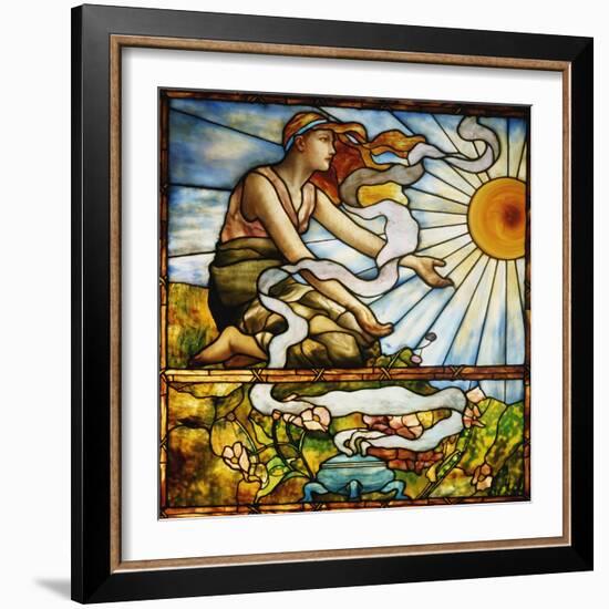 A Fine Leaded and Plate Glass Window, circa 1895-Tiffany Studios-Framed Giclee Print