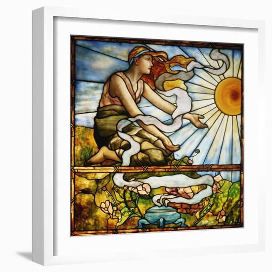 A Fine Leaded and Plate Glass Window, circa 1895-Tiffany Studios-Framed Giclee Print