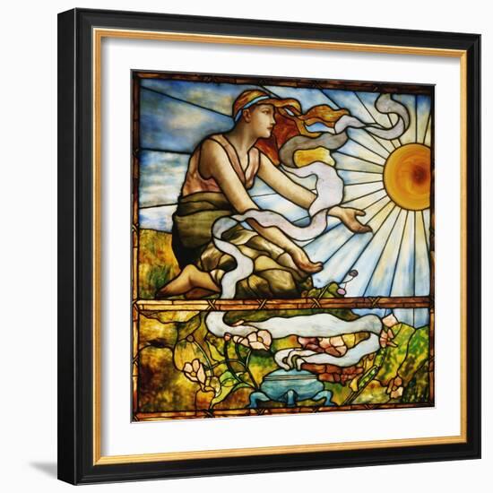 A Fine Leaded and Plate Glass Window, circa 1895-Tiffany Studios-Framed Giclee Print