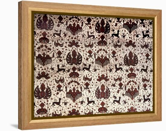 A fine modern batik kain panjang made in the Yogyakarta kraton, incorporating the sidoasi pattern-Werner Forman-Framed Premier Image Canvas