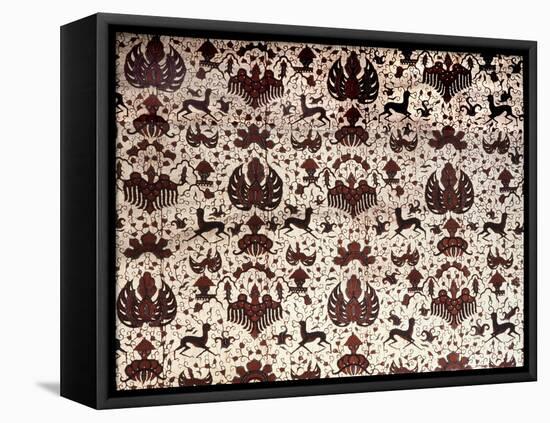 A fine modern batik kain panjang made in the Yogyakarta kraton, incorporating the sidoasi pattern-Werner Forman-Framed Premier Image Canvas