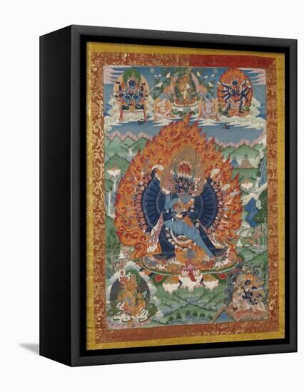 A Fine Tibetan Thang.ka Depicting Vajrabhairava with His 18 Legs and 36 Arms 18th Century-null-Framed Premier Image Canvas