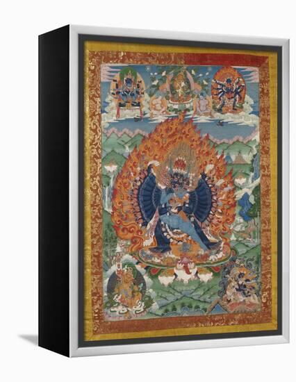 A Fine Tibetan Thang.ka Depicting Vajrabhairava with His 18 Legs and 36 Arms 18th Century-null-Framed Premier Image Canvas