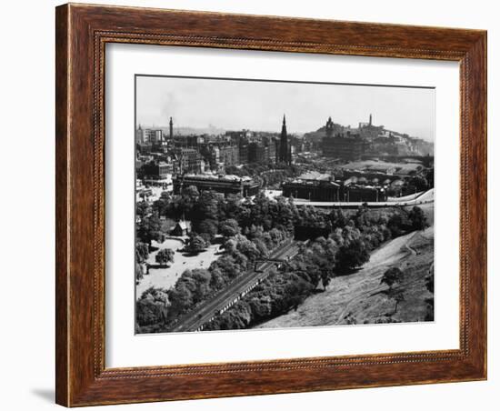 A Fine View of Edinburgh, Scotland from the Castle Ramparts-null-Framed Photographic Print