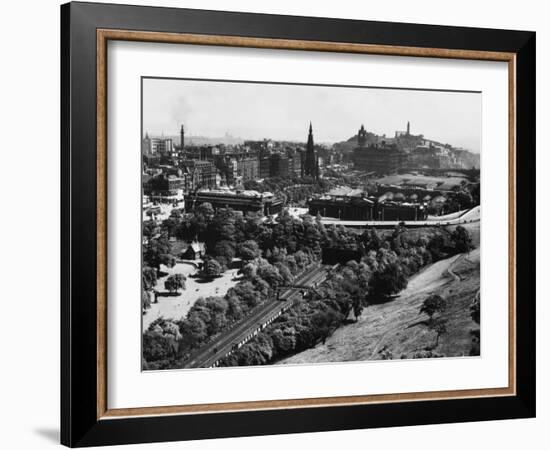 A Fine View of Edinburgh, Scotland from the Castle Ramparts-null-Framed Photographic Print