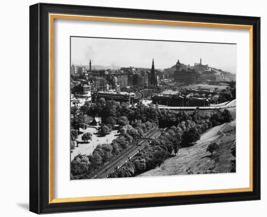 A Fine View of Edinburgh, Scotland from the Castle Ramparts-null-Framed Photographic Print