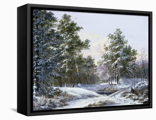 A Fine Winter's Day-Pieter Gerardus van Os-Framed Premier Image Canvas