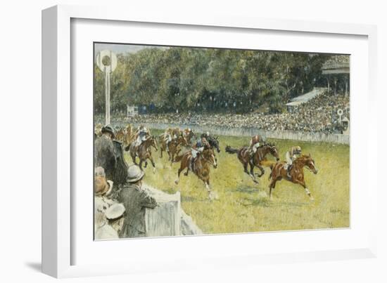 A Finish at Goodwood, 1929-Gilbert Holiday-Framed Giclee Print