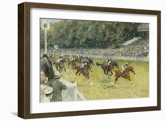 A Finish at Goodwood-Gilbert Holiday-Framed Giclee Print