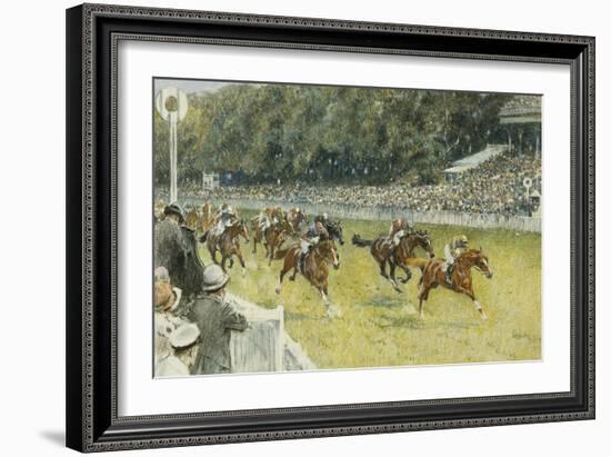 A Finish at Goodwood-Gilbert Holiday-Framed Giclee Print