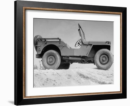 A Finished Jeep Sitting Alone-null-Framed Photographic Print