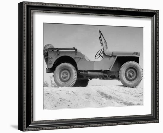 A Finished Jeep Sitting Alone-null-Framed Photographic Print