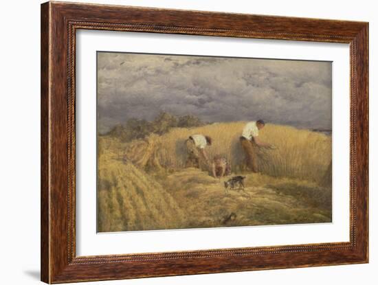 A Finished Study for 'Reaping', 1858-John Linnell-Framed Giclee Print