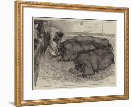 A Finishing Touch, a Sketch from Life at the Smithfield Club Show-William Small-Framed Giclee Print