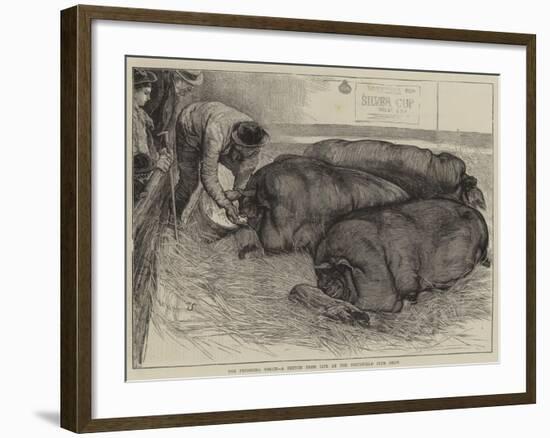 A Finishing Touch, a Sketch from Life at the Smithfield Club Show-William Small-Framed Giclee Print