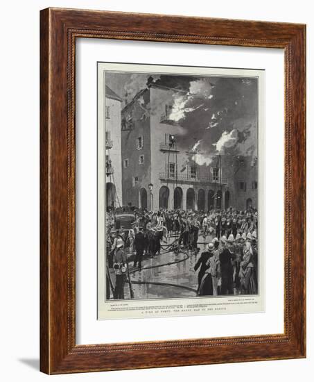 A Fire at Corfu, the Handy Man to the Rescue-Frederic De Haenen-Framed Giclee Print