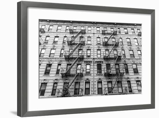 A Fire Escape of an Apartment Building in New York City-kasto-Framed Photographic Print