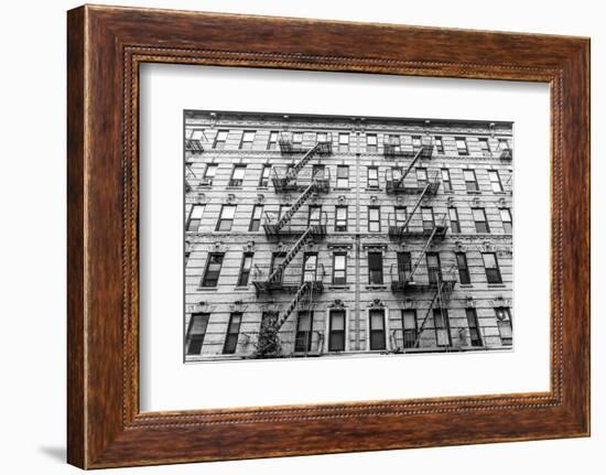 A Fire Escape of an Apartment Building in New York City-kasto-Framed Photographic Print